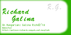 richard galina business card